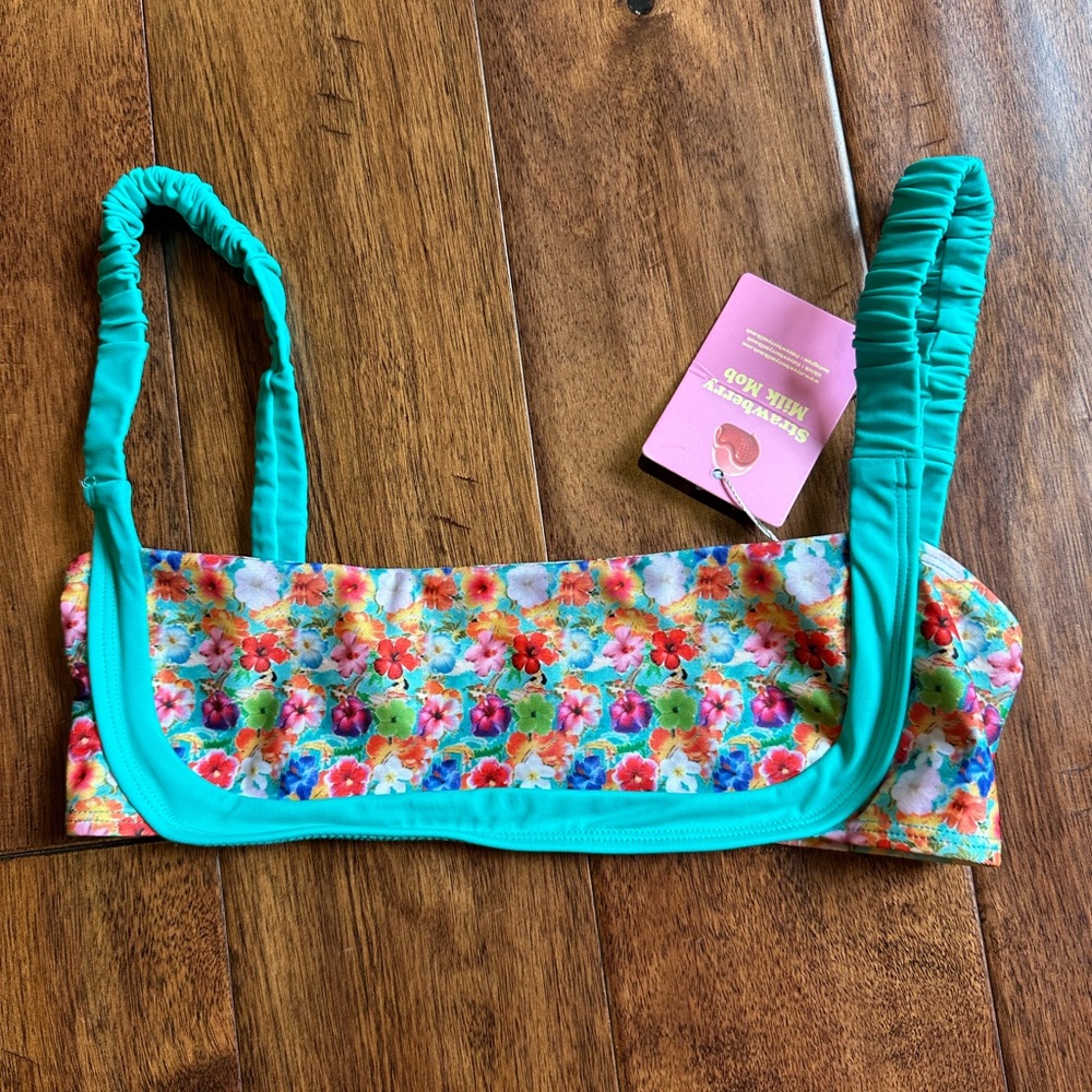 Colorful Floral Bikini Top